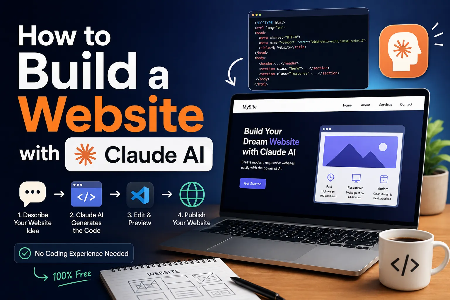 How to Build a Website with Claude AI for Free