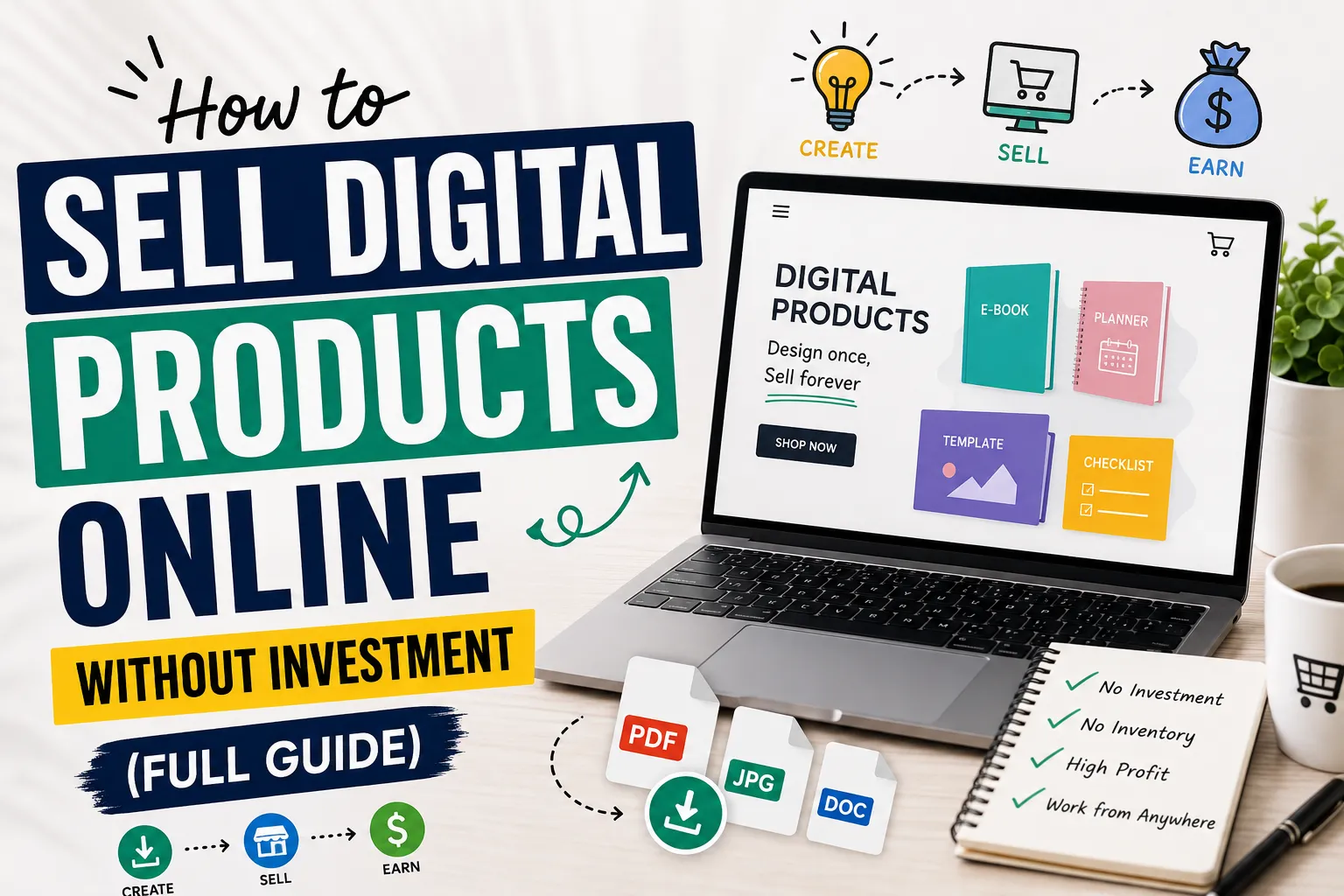 How to Sell Digital Products Without Investment in 2026-2027