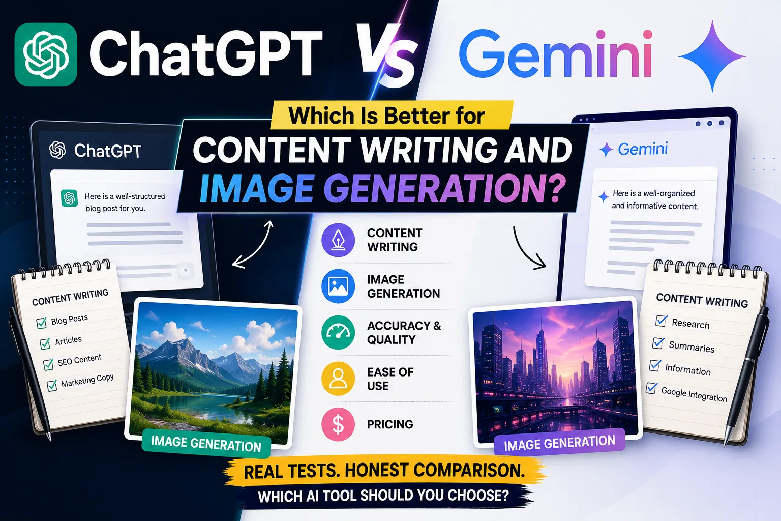 ChatGPT vs Gemini: Which Is Better for Content Writing and Image Generation